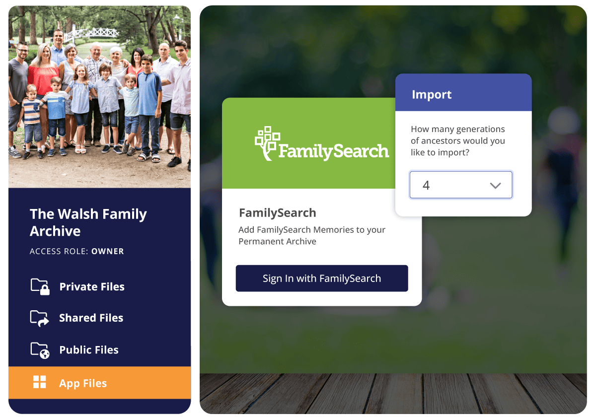 Import FamilySearch Memories to your Permanent Archive